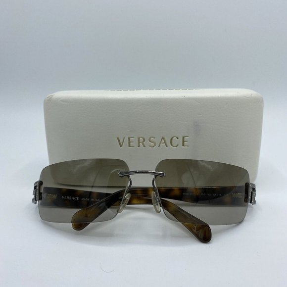 Versace Accessories - Versace Rimless Sunglasses Vintage Tortoiseshell Diamante MOD 2017-B 1001/13 y2k